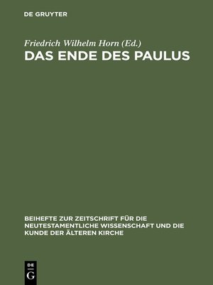 cover image of Das Ende des Paulus